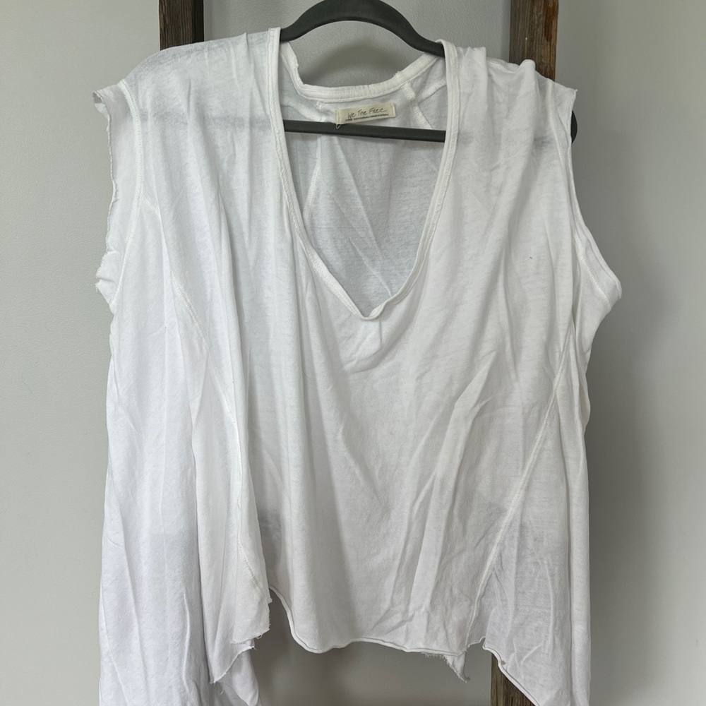 We The Free White Muscle Tee